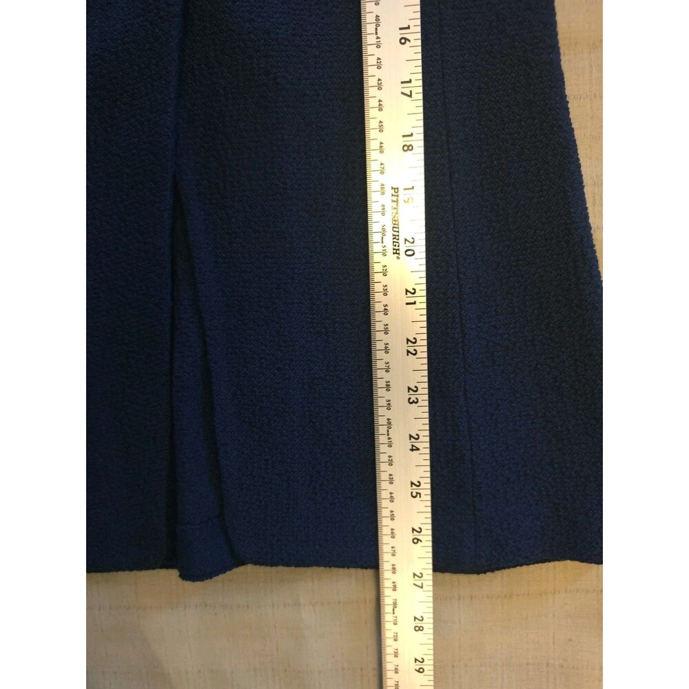 Gorgeous ST. JOHN Solid Navy Blue Knit Jacket Suit Blazer Size 2 - Picture 7 of 8